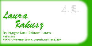 laura rakusz business card